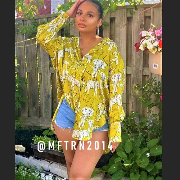 BLOGGER FAVE! ZARA Flowy Printed Button-Up Shirt - Picture 4 of 16